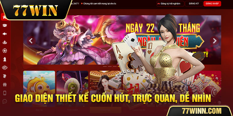 Chi Tiết Quy Trình Đăng Nhập 77WIN Cơ Bản Nhất Cho Cược Thủ Giao diện 77win