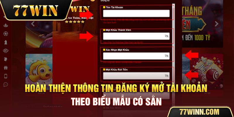 Hướng Dẫn Đăng Ký 77win Chi Tiết Cơ bản Chuẩn Xác Nhất Thông tin đăng ký 77win