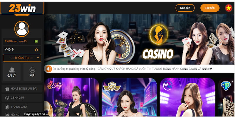 23win: Địa Chỉ Giải Trí Online Đáng Tin Cậy Trên Thị Trường Sảnh cược Casino chất lượng đẳng cấp